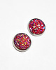 kolczyki z żywicy Kolczyki małe - Druzy czerwone - sztyfty 1