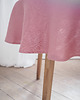 obrusy i serwetki Obrus okrągły heavy linen DUSTY PINK 4