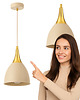 lampy wiszące Lampa Wisząca Beżowo Złota do salonu jadalni Metalowa LED 1