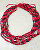 korale 5598 długi, naszyjnik; czerwony, czarny 4