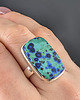 pierścionki srebrne Pierścionek geometric- chryzokola i azuryt 2