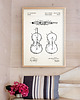plakaty Plakat Skrzypce - grafika z patentem - instrument 2