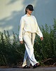 bluza z kapturem damska Huba - Dzianinowa bluza z lnem 4