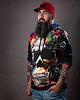 bluzy męskie Męska Bluza z kapturem DR.CROW Creative Skull 1