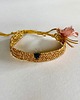 bransoletki na sznurku Tkana bransoletka handmade, z regulacją - złoto 6