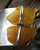 bransoletki wire wrapping Bursztyny mleczne z perłą -  bransoleta mankiet CUFF 5