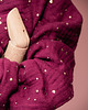 gumki do włosów Scrunchie burgund w kropki 1
