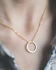 złote naszyjniki 16k Gold Plated Flat Karma Necklace 1