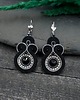 kolczyki soutache Kolczyki sutasz srebrno czarne z kryształkami Gracia 2