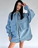 kurtki damskie Bluza/ kurtka koszulowa oversize denim light blue 1