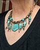 naszyjniki - inne Turkusowy naszyjnik w stylu boho unikat handmade dla fanki turkusów PREZENT 1