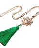 wisiory Boho /green rosette/  naszyjnik 2