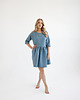 sukienki mini damskie Lniana Sukienka DAISY DUSTY BLUE 1