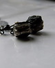 kolczyki wire wrapping turmaliny  - surowe  - sztyfciki 1