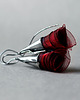 kolczyki wire wrapping Srebrne kolczyki wiszące DZWONKI BURGUND 1