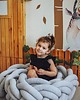 akcesoria do łóżeczek Pleciony kłos ochraniacz szary szary 7
