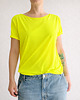 t-shirt damskie Koszulka Fluo żółta Oversize Bez Nadruku 2