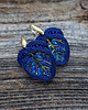kolczyki soutache Migoczące listki- kolczyki sutasz 2