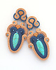 kolczyki soutache Turkusowa jesień  2 2