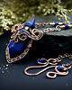 wisiory Naszyjnik perfumetka z lapis lazuli wire wrapping 5