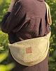 saszetka nerka Welurowa listonoszka crossbody Żółta 5