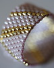 pierścionki - różne Pierścionek Beadingowy  GoldenPink 2