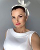 Ślubne ozdoby do włosów Fascynator ślubny okazjonalny ecru lub biały 5