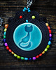 wisiory Kolorowy  naszyjnik soutache z kotkiem 2