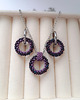 komplet biżuterii Fioletowy Geometryczny Komplet Biżuterii z Koralików 2