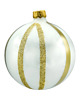 bombki Bombki okrągłe białe ze złotymi paskami 1