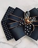 broszki Brosza Black & White z efektowym kwiatem w kropeczki New 4