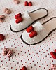 kapcie damskie Kapcie damskie walentynki z czerwoną kokardą 5