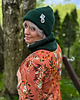 czapki damskie Czapka beanie z bawełny logo kolorowe Zielony 4