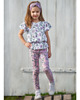 legginsy i getry dla dziewczynki Legginsy dziewczęce zmieniające kolory  - kwiaty 1