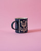 kubki Duży Granatowy Kubek Ceramiczny w Stylu Vintage - Sgraffito, Ceramika 5