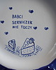 patery i talerze Talerz ceramiczny na ciasto "Babci serniczek nie tuczy" 1