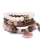 bransoletki z kamieni naturalnych Pink and sand  /18-12-20/ set 1