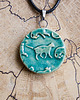 naszyjniki - inne Naszyjnik ceramiczny koty turkus 2