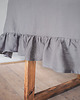 obrusy i serwetki Lniany obrus z falbanką TRUE GRAY 1