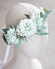 Ślubne ozdoby do włosów Miętowy wianek na głowę boho 4