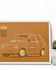 plakaty Plakat "Fiat 126p - czerwony" 3