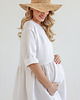 sukienki mini damskie Lniana Sukienka DAISY PURE WHITE 4