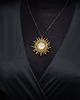 wisiory Złote słońce- wisiorek soutache 1