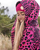 bluza z kapturem damska Bombora Pink Zebra 1