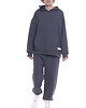 bluzy męskie Bluza hoodie oversize grafitowa 2