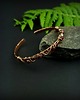 bransoletki wire wrapping Miedziana bransoleta mankietowa z rubinem 7