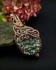 broszki Broszka wire wrapping z kwarcem tytanowym 8