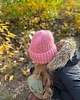 czapki damskie Gruba wełniana czapka oversize z bardzo szerokim wywinięciem - różowa 4