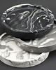deski do krojenia i tace Taca okrągła betonowa Black White 14 CM 2