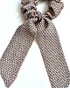 gumki do włosów Scrunchie Silver Touch z odwiązywaną szarfą 1